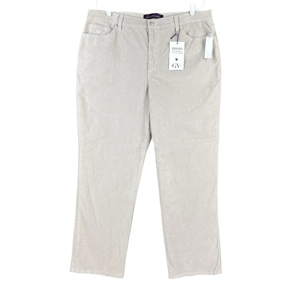 Gloria Vanderbilt Women's Stretch Stonewood Corduroy Pants Size 18S  NWT - Picture 1 of 12